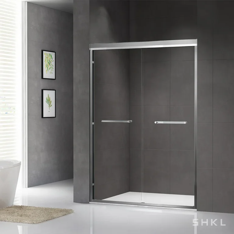 Aluminum Framed Bi-Fold Shower Door, V-Groove Track