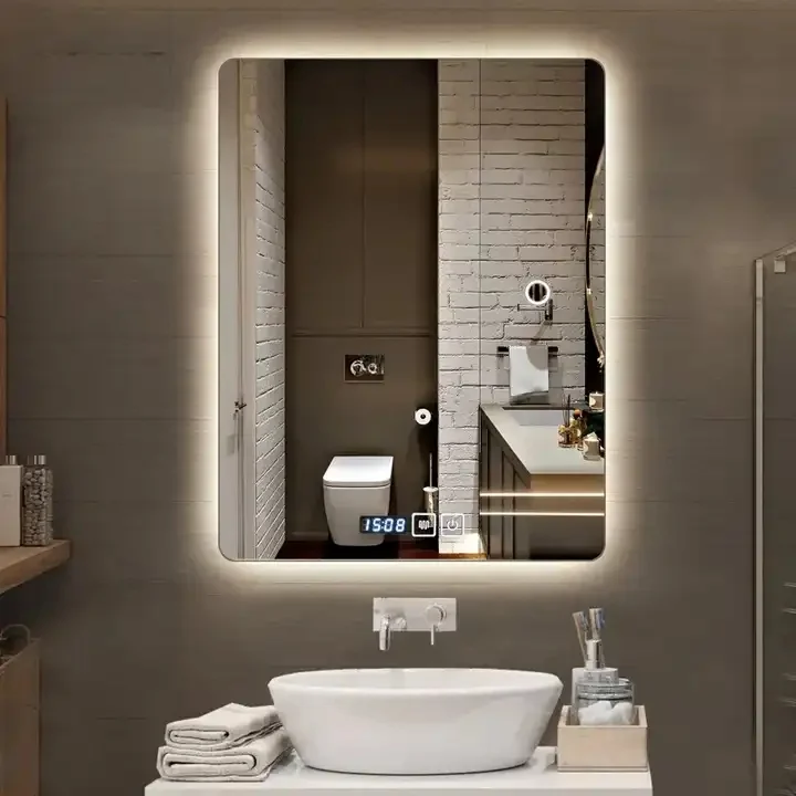 Ambient Light Bathroom Mirror with Soft LED Backlighting
