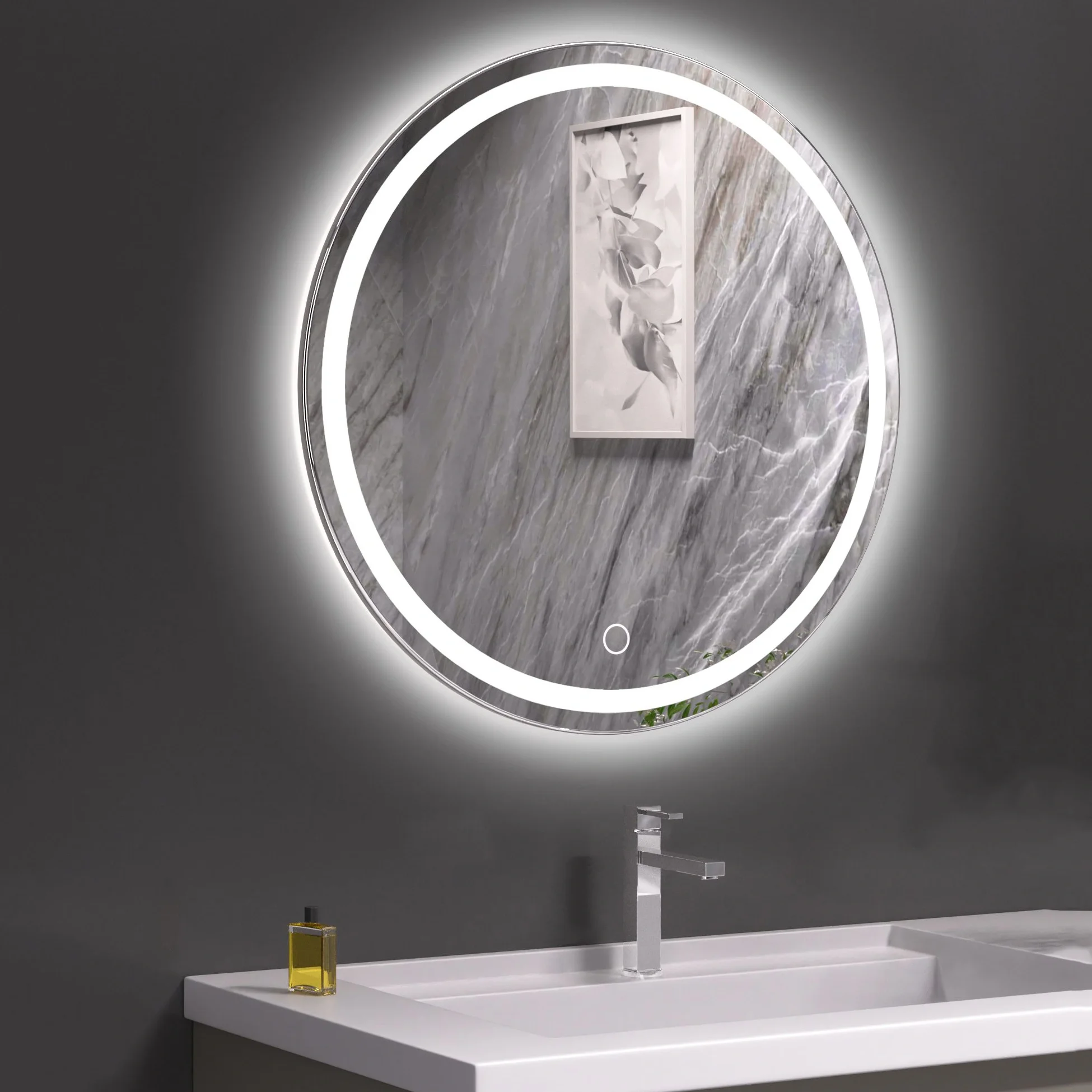 Backlit Round Smart LED Bathroom Mirror