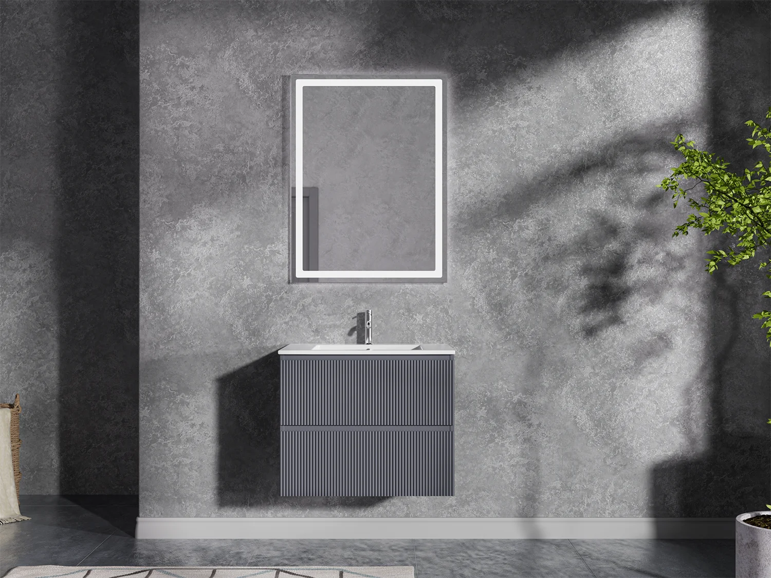Bathroom Vanity with Hidden Storage Design
