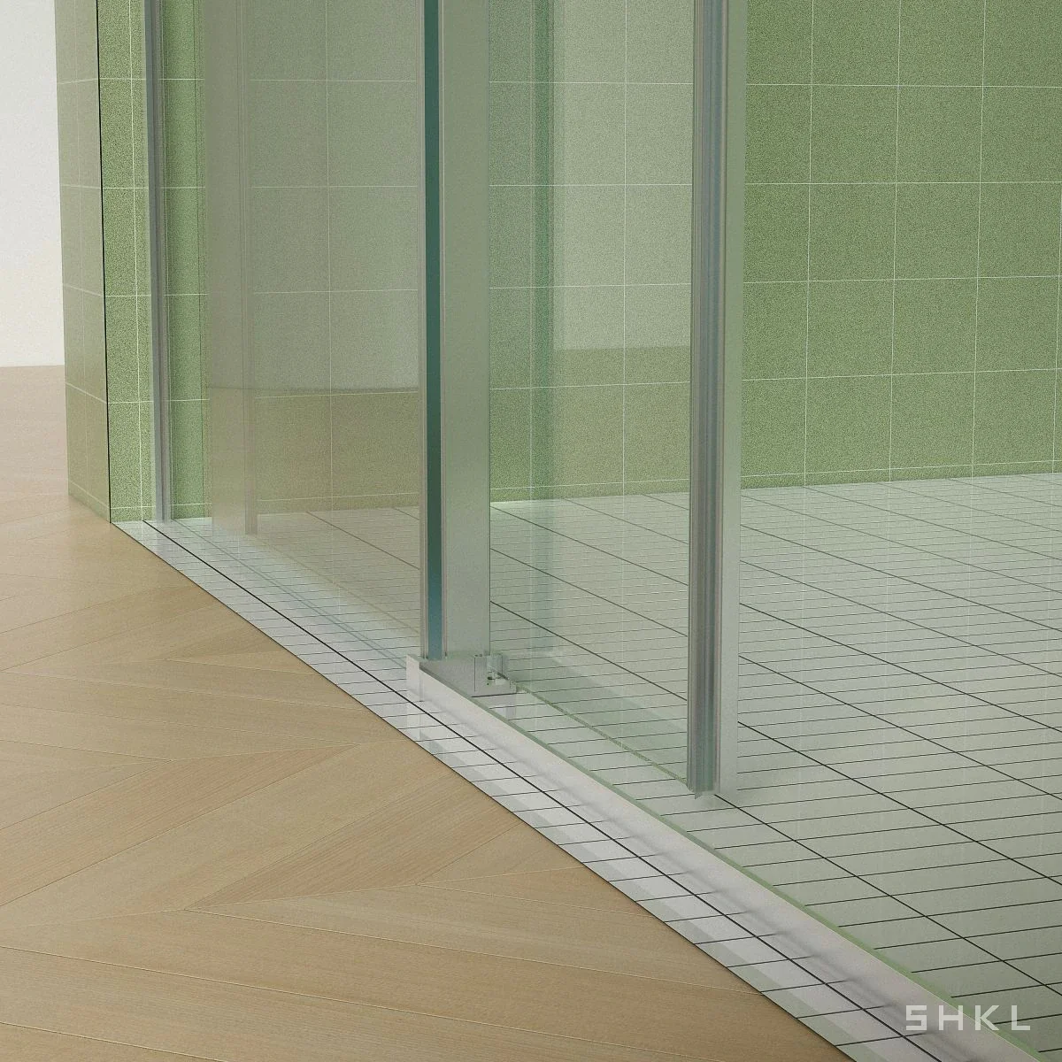 Brushed Nickel Frameless Sliding Shower Door, Premium 8mm Tempered Glass