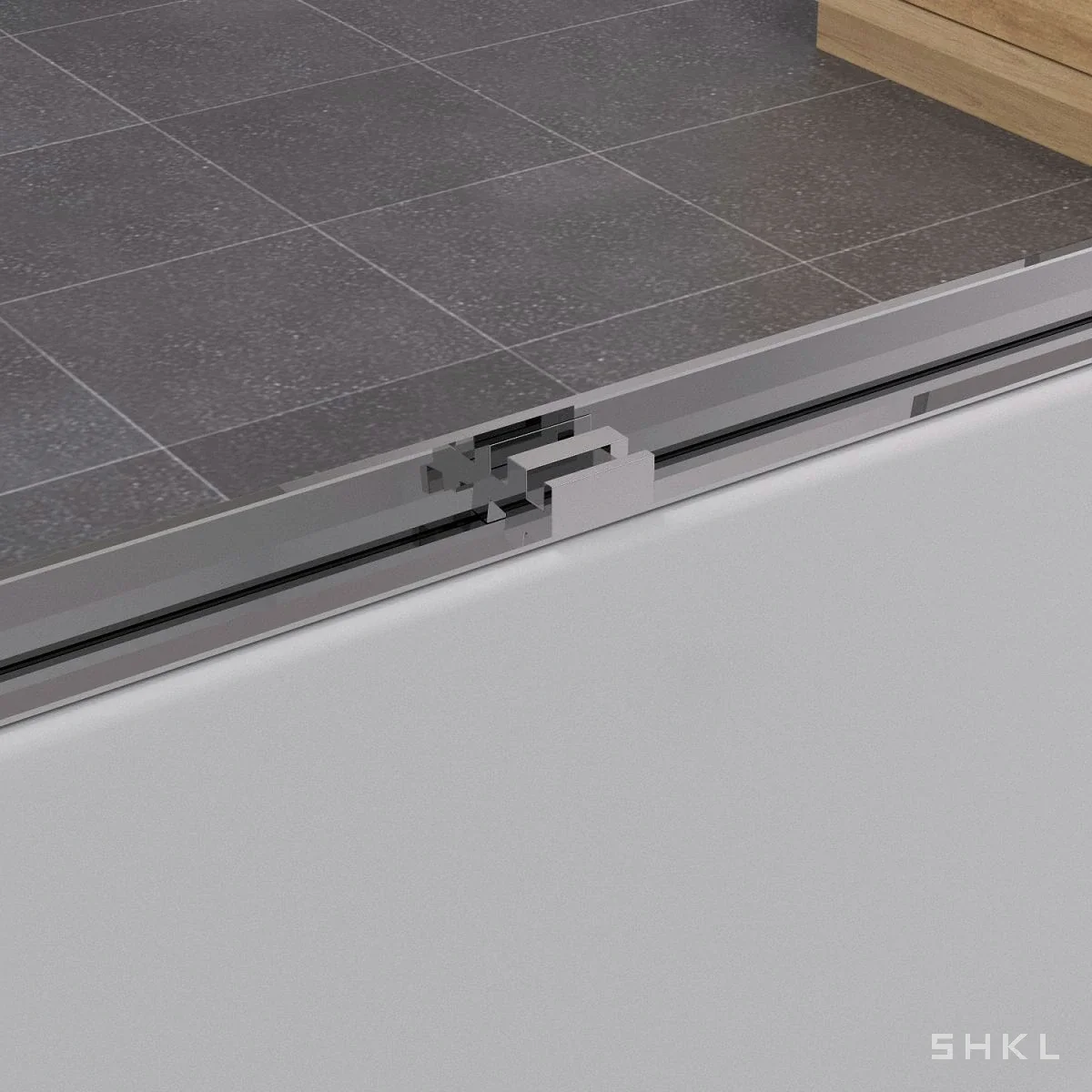 Chrome Aluminum Framed Double Sliding Shower Door, 6mm Tempered Glass