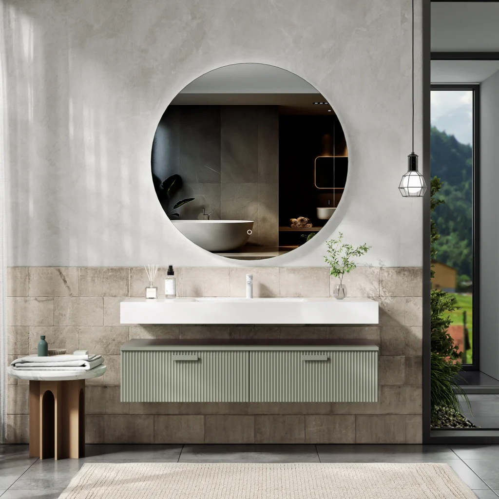 Floating Double Sink Bathroom Vanity