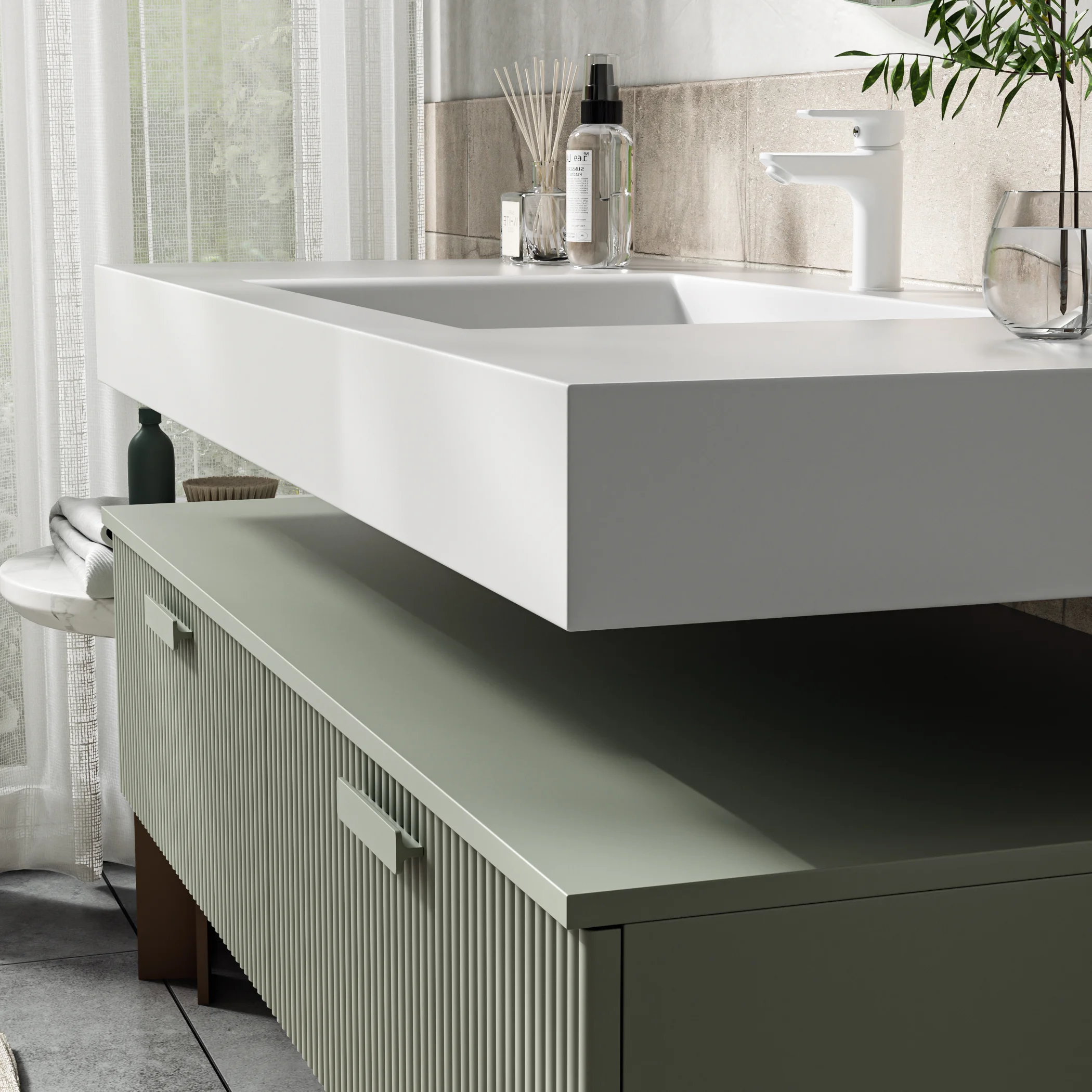 Floating Double Sink Bathroom Vanity