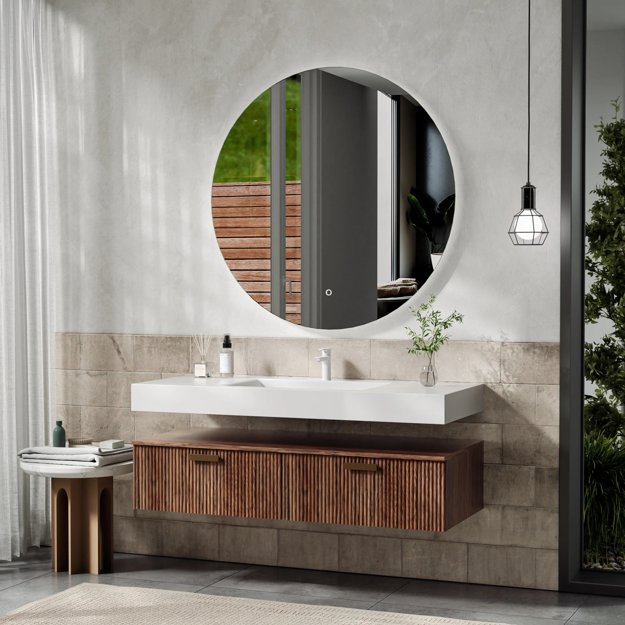 Floating Double Sink Bathroom Vanity