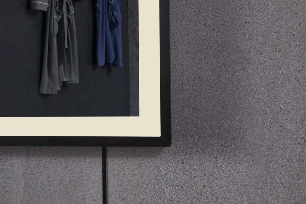 Floating Frame Bathroom Mirror with LED Lighting