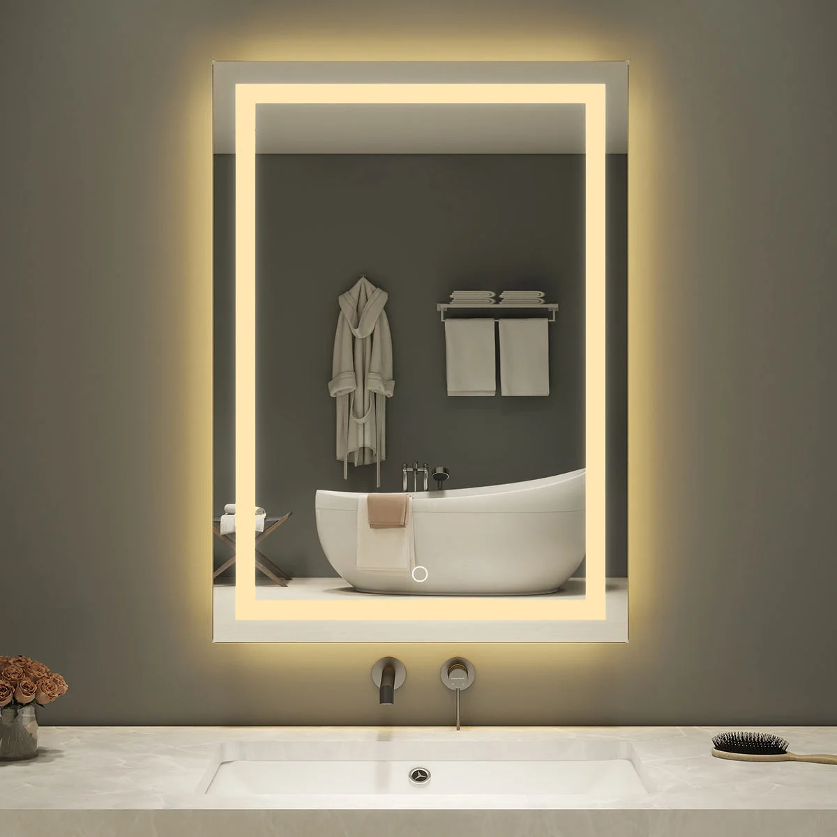 Front and Backlit LED Bathroom Mirror