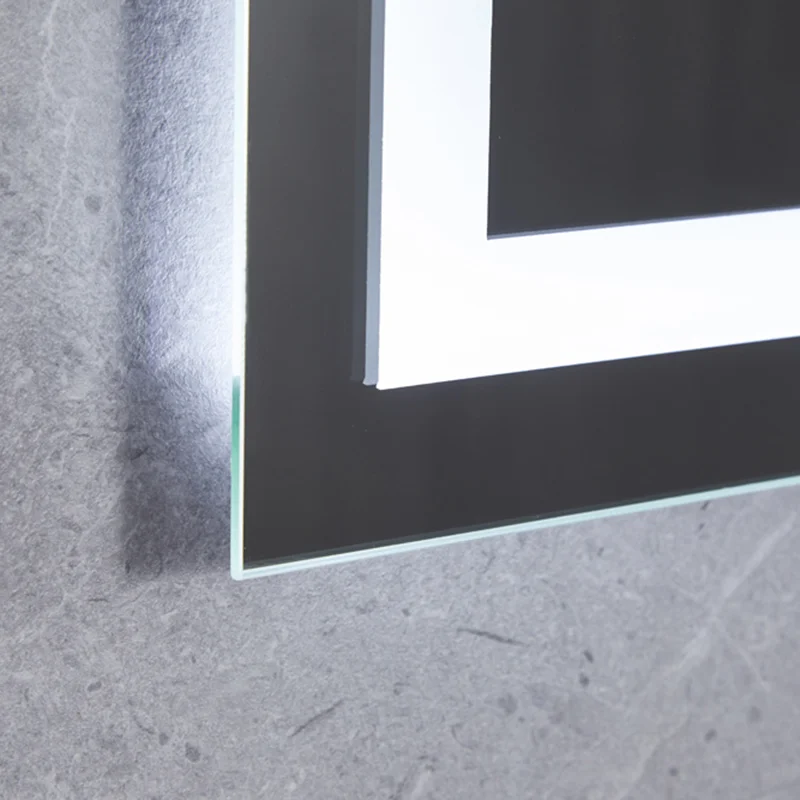 Front and Backlit Rectangle Bathroom Mirror