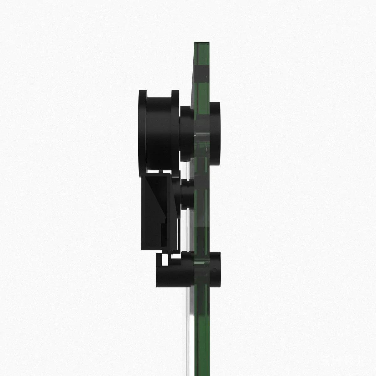 Matte Black Frameless Sliding Shower Door, 8mm SGCC Tempered Glass