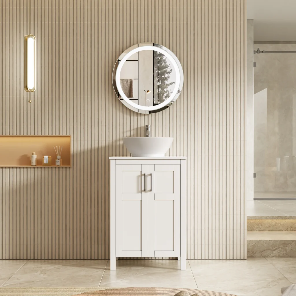 Modern White Freestanding Bathroom Vanity