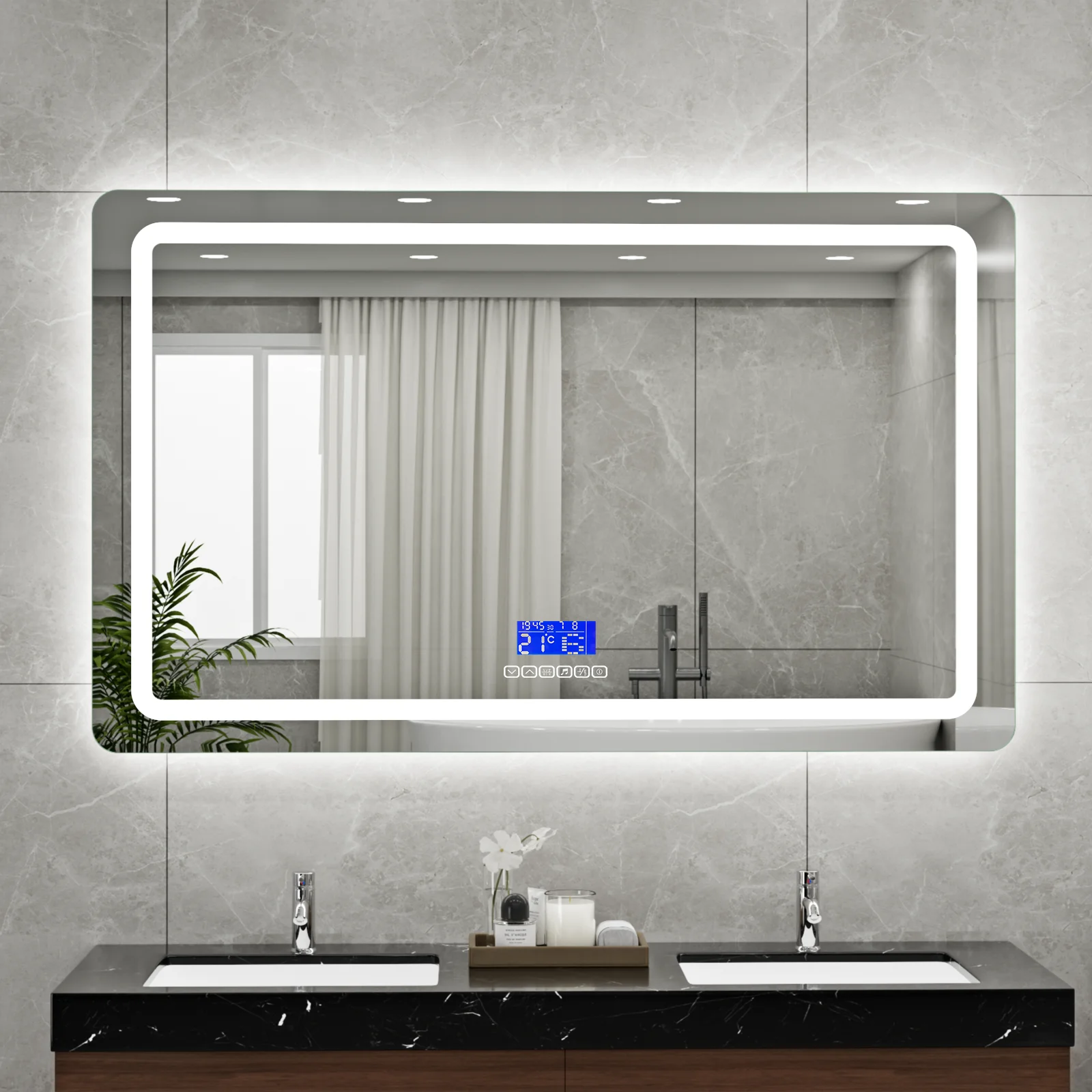 Rectangular LED Bathroom Mirror