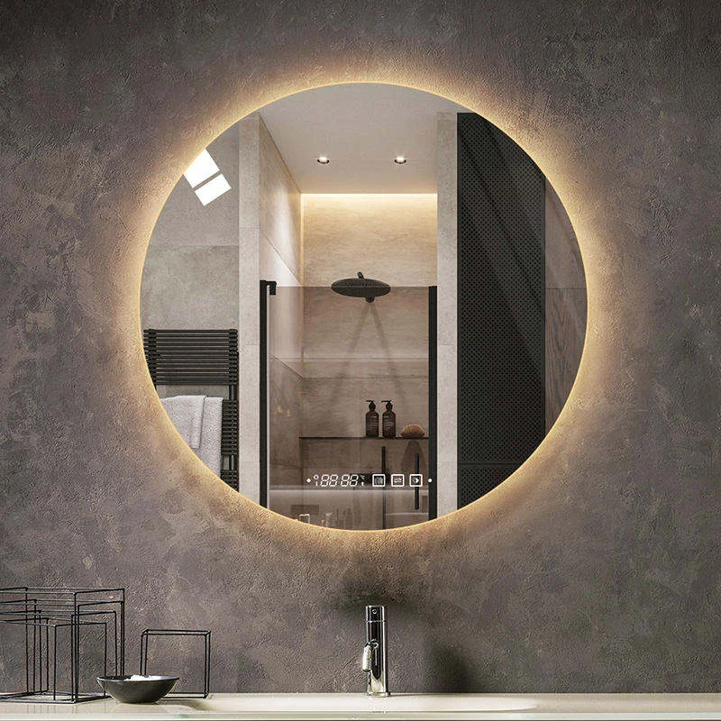 Round Illuminated Bathroom Mirror