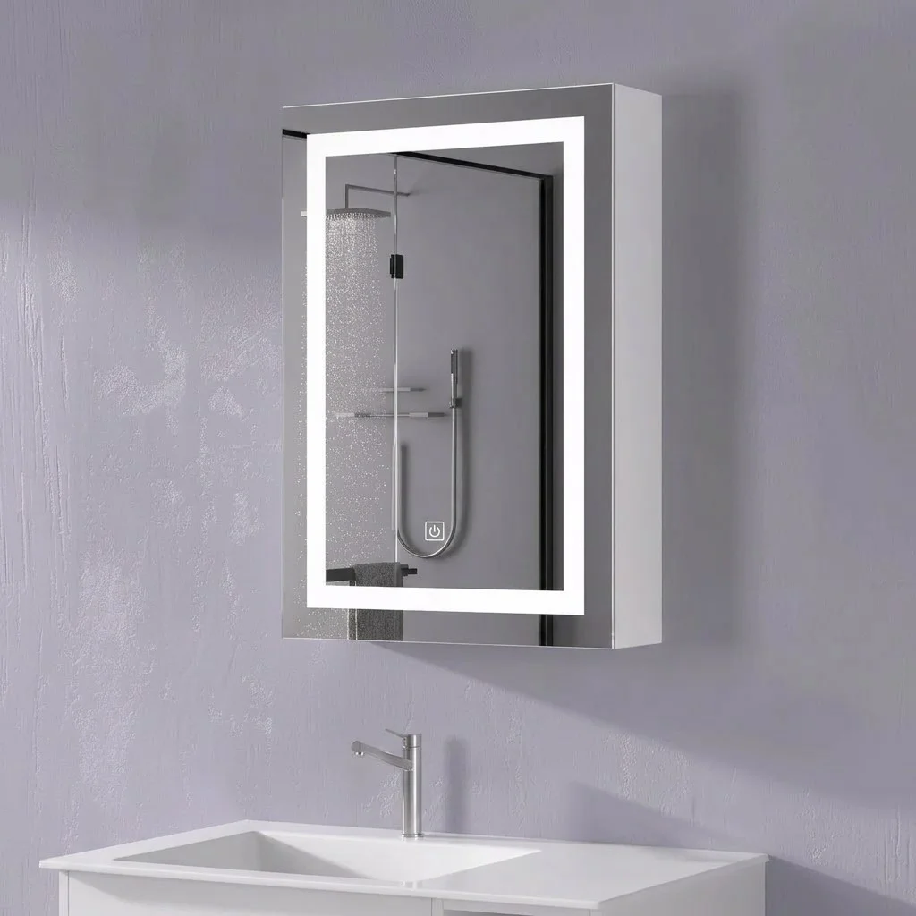 Simple Illuminated Mirror Cabinet