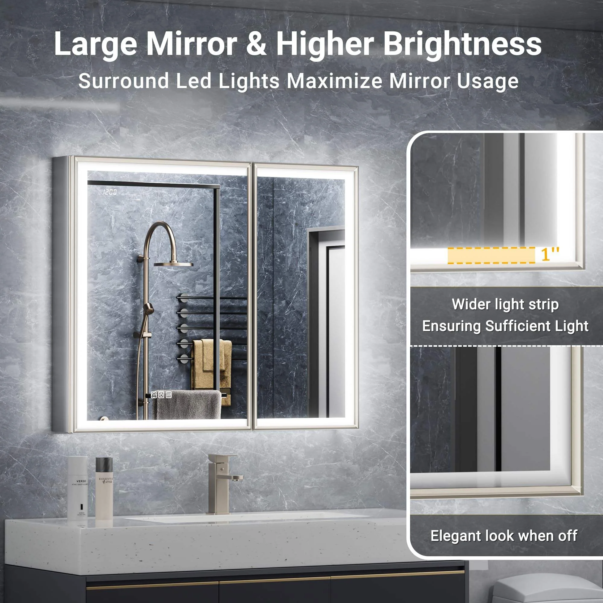 Smart LED Bathroom Mirror Cabinet