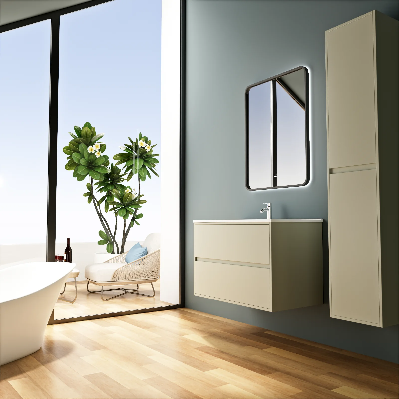Smart Rectangle LED Bathroom Mirror