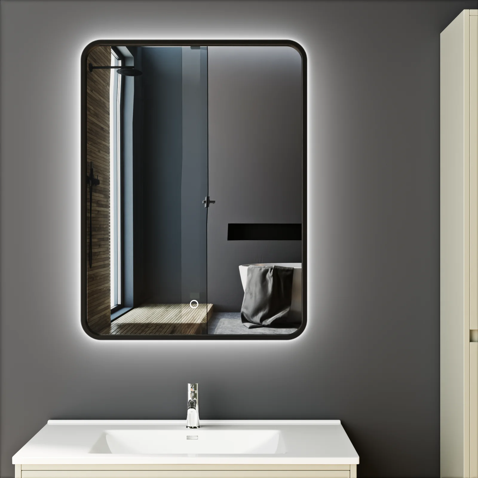 Smart Rectangle LED Bathroom Mirror