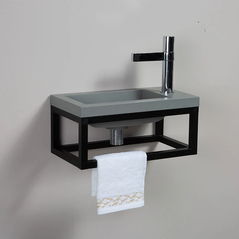 AF-400 wall-mounted bathroom vanity, angled view