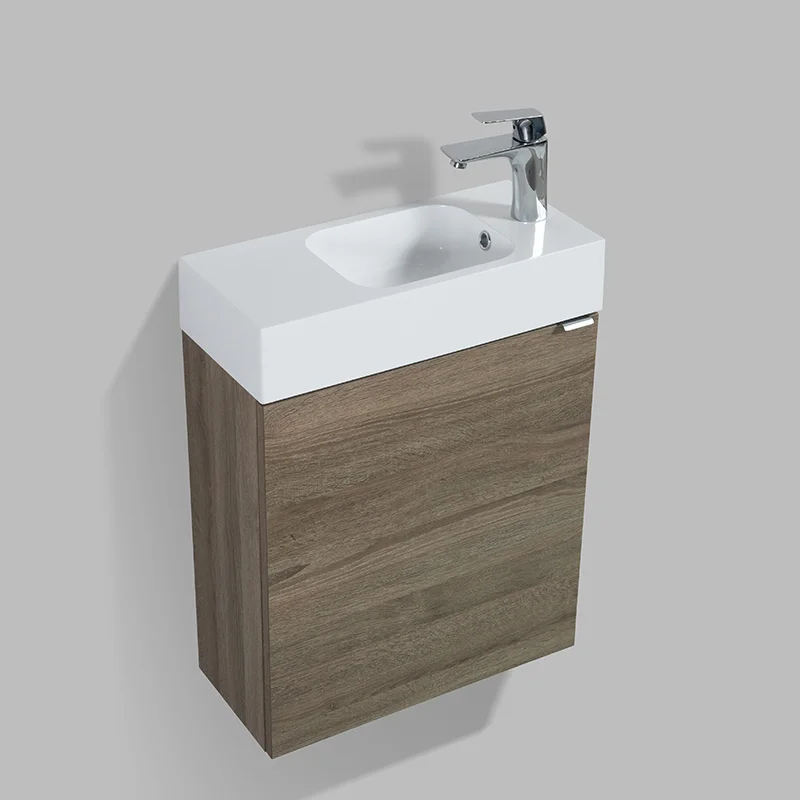 BO-550 small bathroom vanity cabinet, side view