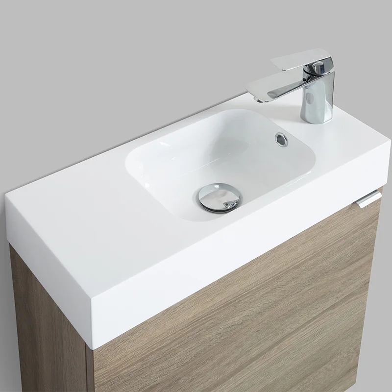 BO-550 wall-mounted vanity, open cabinet view