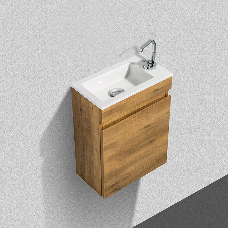 Mini-400 vanity and mirror set, side view
