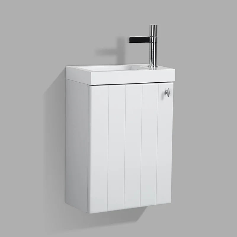 PV-400 small bathroom vanity, angled view