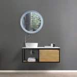 Wall-Mounted MFC Bathroom Vanity with Single Basin